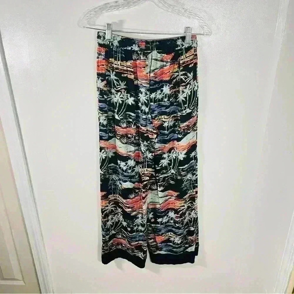 Free People Wide Leg Pants Blue Lagoon Loungewear Beach Pool Vacation Tropical - Picture 5 of 8